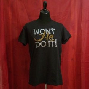 Wont He Do It Bling tee